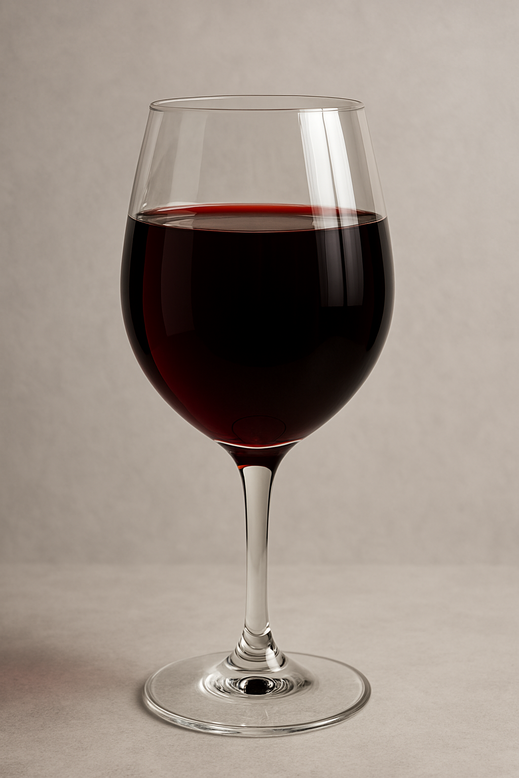 Wine glass with a small amount of wine