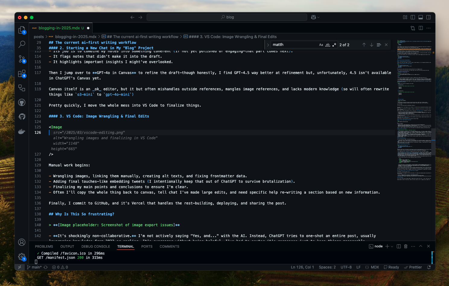 Wrangling images and finalizing in VS Code