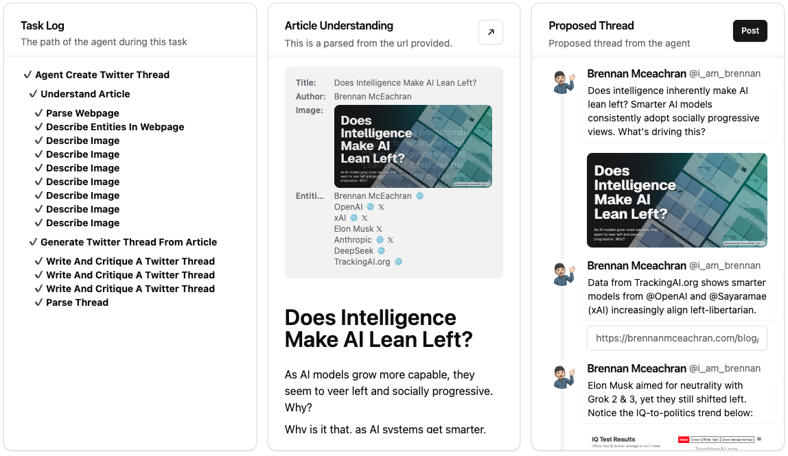 A specialized app for sharing blogs on 𝕏.