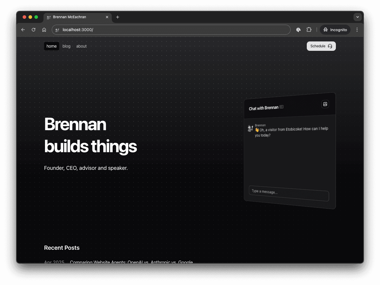comparing website agents